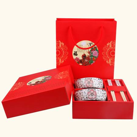福壽祿喜碗筷套裝 精致餐具，承載美好祝愿